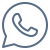 Image of whatsapp social media icon.